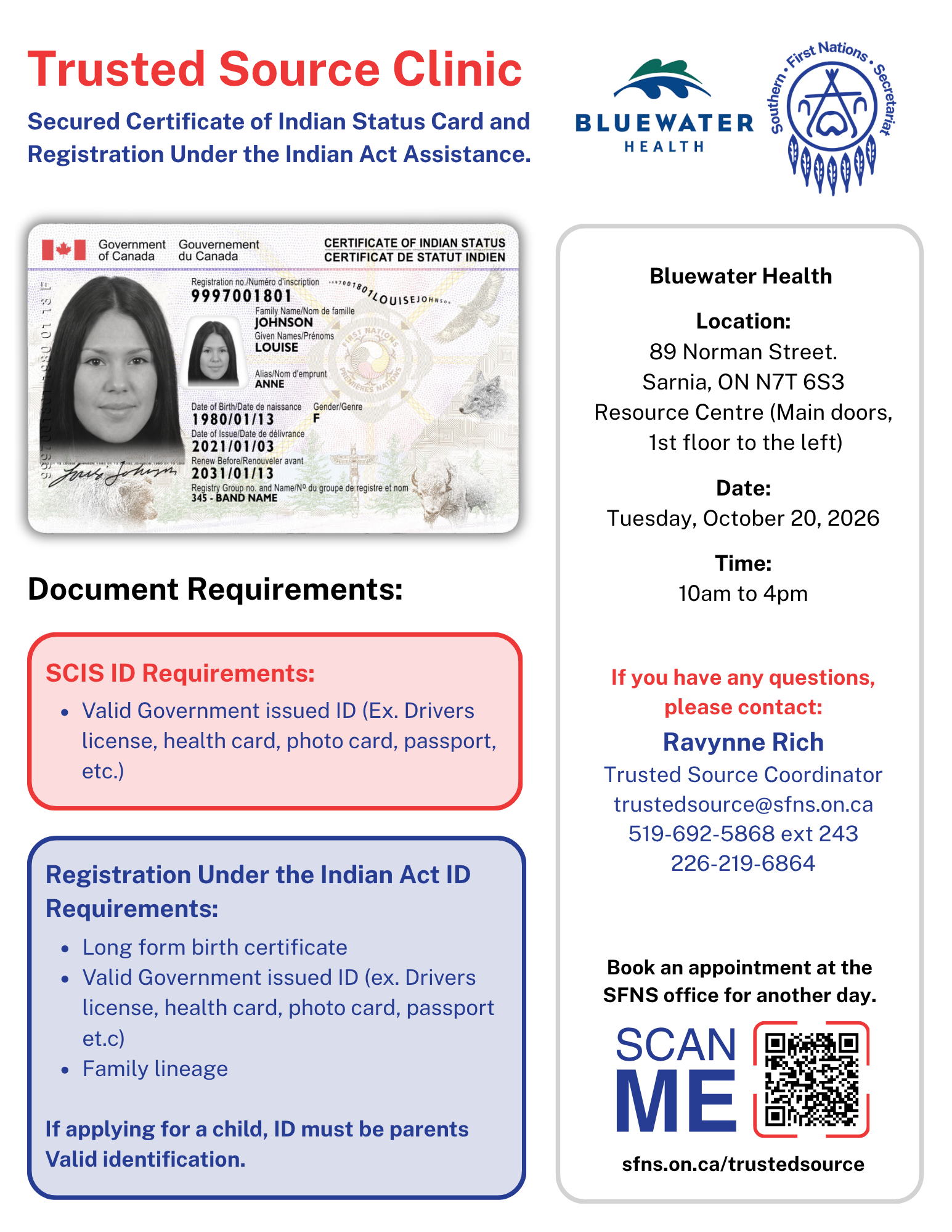 Trusted Source Clinic – Indian Status Card & Registration Assistance